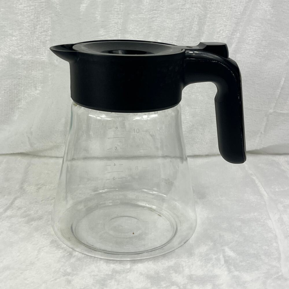 Braun KF901AN KF9050BK Glass Carafe 10-Cup Replacement Part with Black Lid
